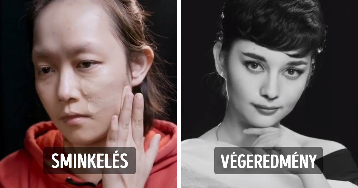 Egy kínai lány, aki a sminkelési technikájának köszönhetően bármelyik hírességgé képes átalakulni