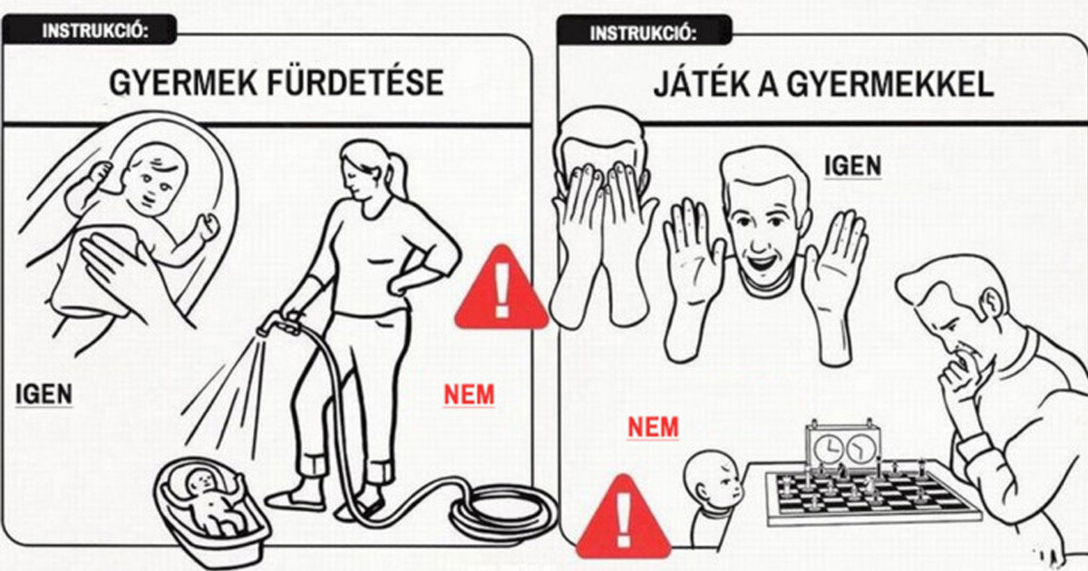 20 szemléletes használati utasítás gyerekekhez, kizárólag (nagyon) kezdő szülőknek