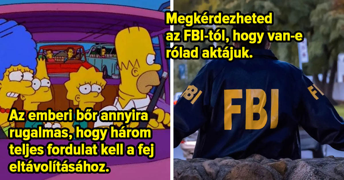 21 érdekes adat és tény, amit szinte már illegális tudni