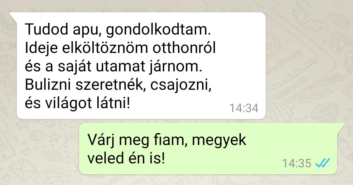 10 röhejes üzenetváltás a mindig szerető családtagokkal