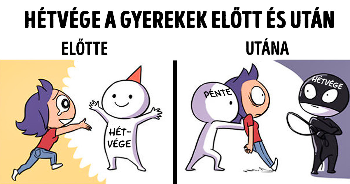 Egy kínai művész 20 félelmetesen pontos képregényt készített a gyereknevelésről