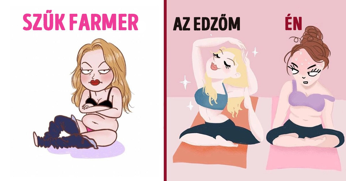 22 őszinte képregény a nők (és körülöttük élő férfiak) problémákkal teli életéről