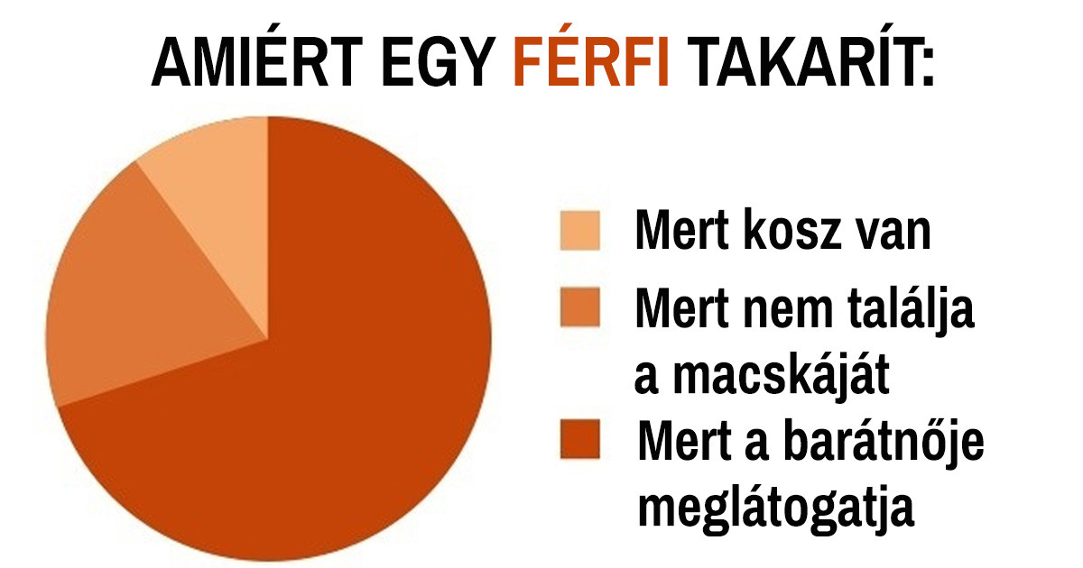 15 kördiagram, mely remekül summázza a férfi és női nem közti ordító különbségeket