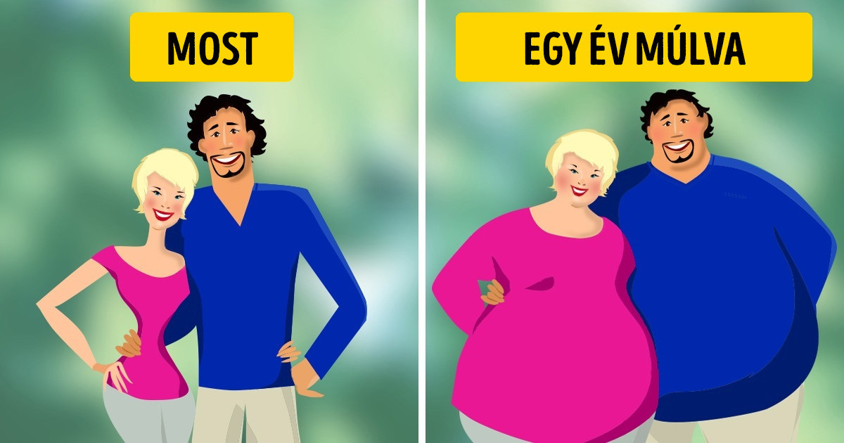 Tudósok bebizonyították, hogy a párok, akik igazán szeretik egymást, hajlamosak együtt hízni