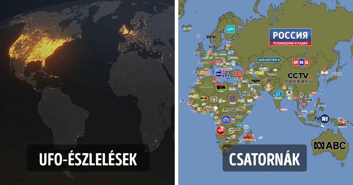 16 érdekes és meglepő tény a világról, térképeken keresztül