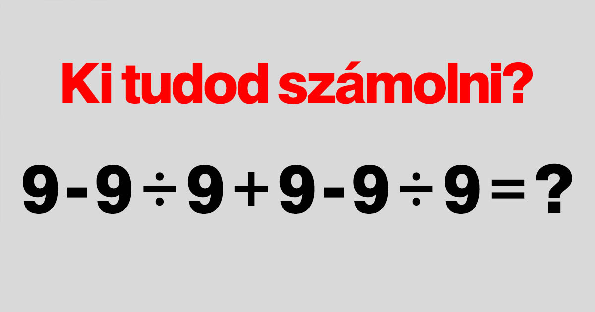 Senki sem képes hiba nélkül teljesíteni ezt az 1954-ből származó matematika tesztet