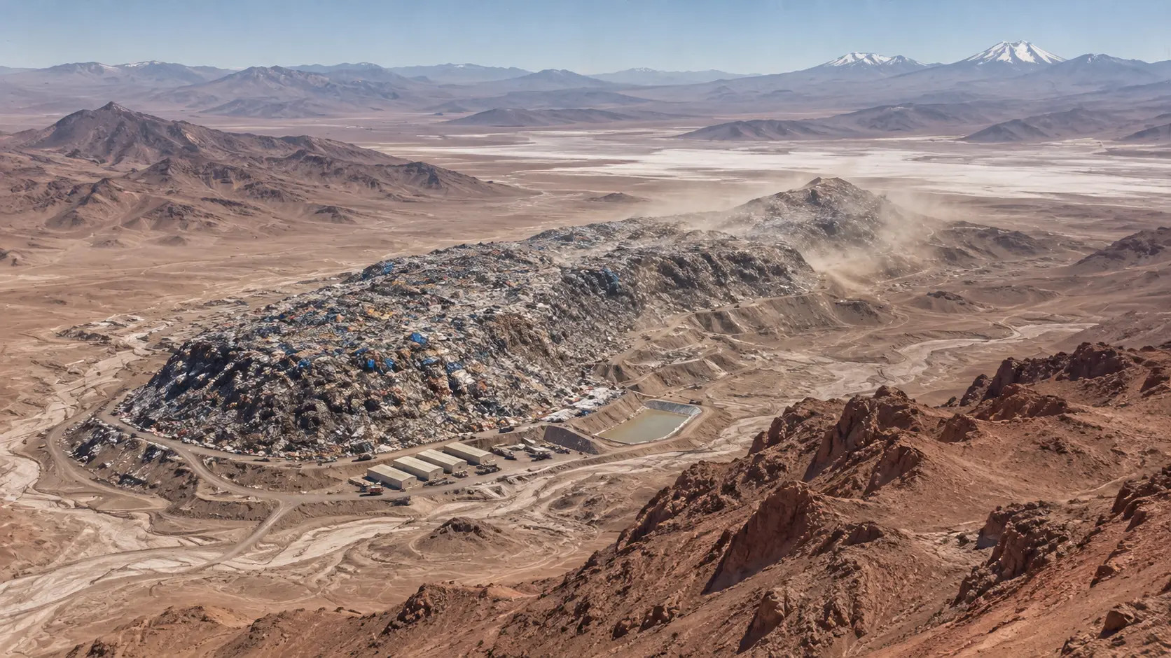 Egy ruhahegy nőtt az Atacama-sivatagban, ami az űrből is látható