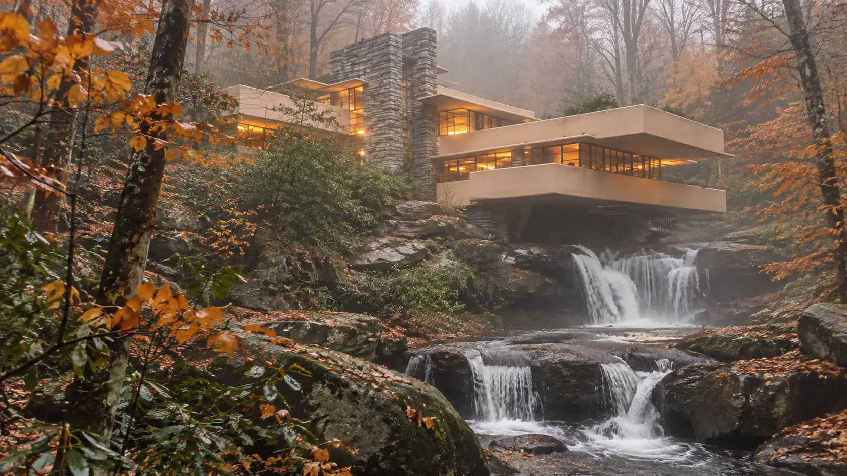 Frank Lloyd Wright Vízesés-háza: Miért lehetetlen egy építészeti ikonban élni?