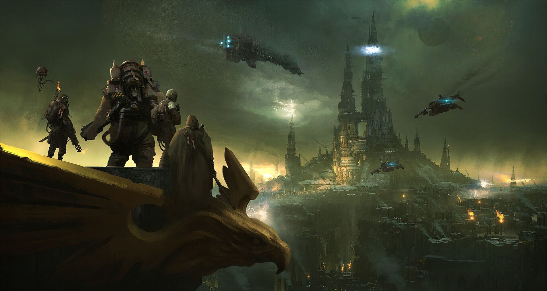 Mike Flanagan szerint a Warhammer 40,000 sorozatán dolgozni a háttértörténet miatt rendkívül nehéz